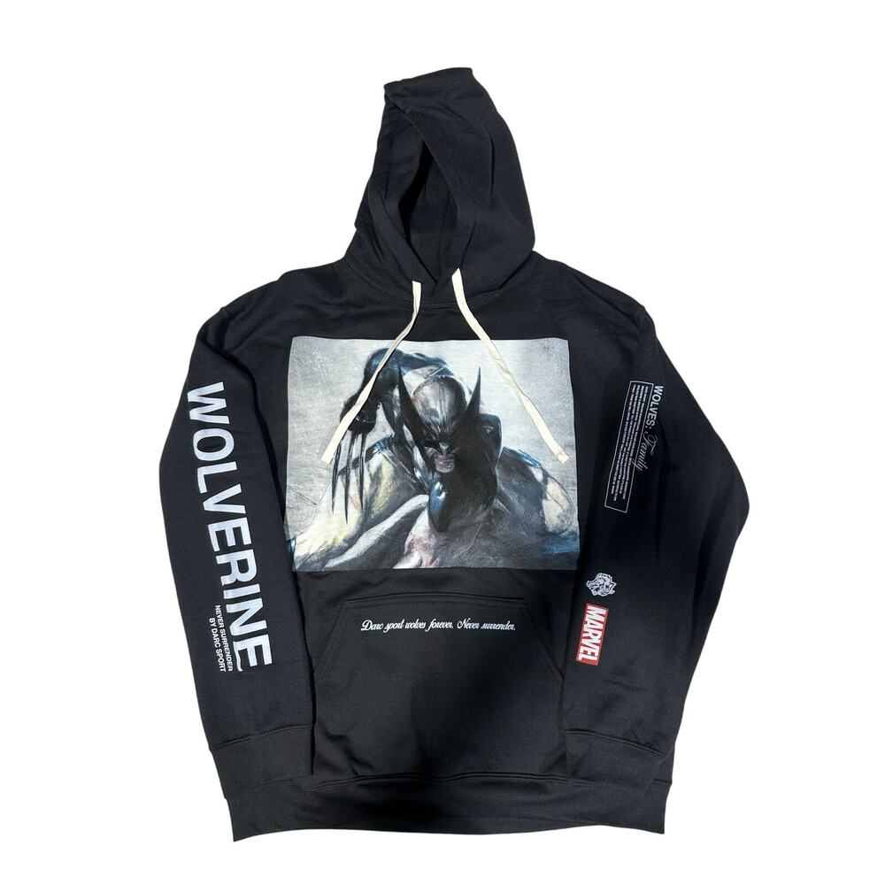 Darc Sport Hero Elite Series x Marvel Wolverine Hoodie Black Size M NWT